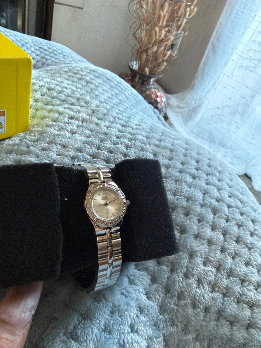 Invicta Ladies Angel Collection Mother of Pearl Crystal Accented Watch